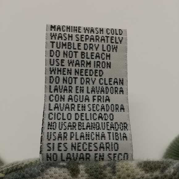 Bugle Boy Co. men's vintage short sleeve polo shirt large greens/cream floral - Picture 11 of 12